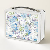 Blauw Aquarel Bloemendessinpatroon (Achterkant)