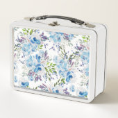 Blauw Aquarel Bloemendessinpatroon (Voorkant)