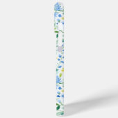 Blauw Aquarel Bloemige Monogram Case-Mate iPhone Case (Achterkant / Links)