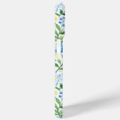 Blauw Aquarel Bloemige Monogram Case-Mate iPhone Case (Achterkant / Rechts)