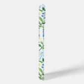 Blauw Aquarel Bloemige Monogram Case-Mate iPhone Case (Achterkant / Rechts)