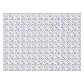 Blauw Aquarel Bloemmotief Tafelkleed (Voorkant (Horizontaal))