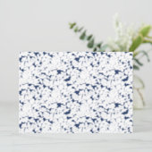 Blauw Aquarel Bloemstuk Bedankkaart (Staand voorkant)