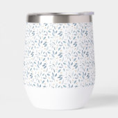 Blauw Aquarel Botanisch Patroon (Links)