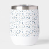 Blauw Aquarel Botanisch Patroon (Voorkant)