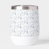 Blauw Aquarel Botanisch Patroon (Achterkant)