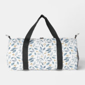 Blauw Aquarel Botanisch Patroon Plunjezak (Voorkant)