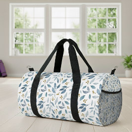 Blauw Aquarel Botanisch Patroon Plunjezak