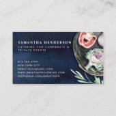 Blauw Aquarel Catering Visitekaartje (Achterkant)