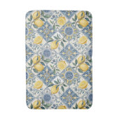 Blauw Aquarel Citroen Badmat (Voorkant Verticaal)