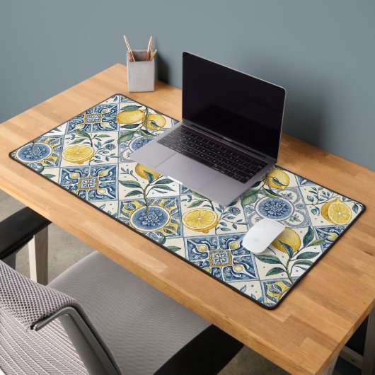 Blauw Aquarel Citroen Bureaumat (Kantoor 2)