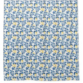 Blauw Aquarel Citroen Douchegordijn (Voorkant)