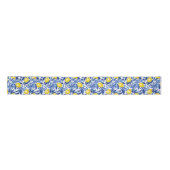 Blauw Aquarel Citroen Patroon Lint (Voorkant)