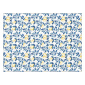 Blauw Aquarel Citroen Tafelkleed (Voorkant (Horizontaal))