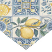 Blauw Aquarel Citroen Tafelkleed (Gekanteld)