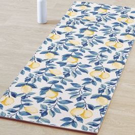 Blauw Aquarel Citroen Yogamat