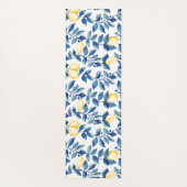 Blauw Aquarel Citroen Yogamat (Achterkant)