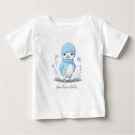 Blauw Aquarel Eend Baby T-Shirt