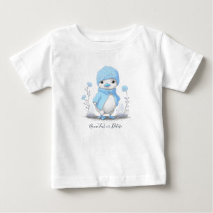 Blauw Aquarel Eend Baby T-Shirt
