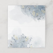 blauw aquarel gebladerte plaatskaartje (Buitenkant ongevouwen)