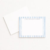 Blauw Aquarel Gestreepte Briefkaart