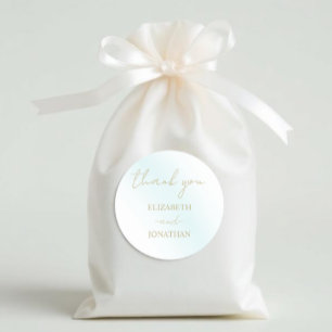 Blauw Aquarel Golf Wedding Ronde Sticker