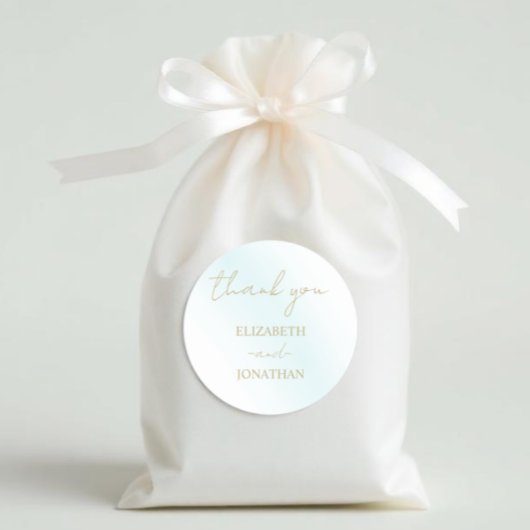 Blauw Aquarel Golf Wedding Ronde Sticker