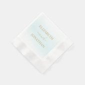 Blauw Aquarel Golf Wedding Servet (Hoek)