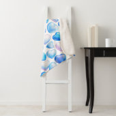 “Blauw Aquarel Hart Sherpa Deken” Deken (In situ)