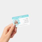 Blauw Aquarel Huischool Leerling ID Badge (Handheld)