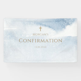 Blauw Aquarel Jongen Bevestigingsbanner Spandoek