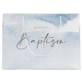 Blauw Aquarel Jongens Doop Grote Cadeautas (Voorkant)