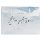 Blauw Aquarel Jongens Doop Grote Cadeautas (Achterkant)
