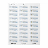 Blauw Aquarel Jongens Doop Retouradres Label (Full Sheet)