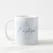 Blauw Aquarel Jongensdoop Koffiemok (Links)