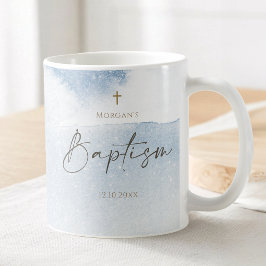 Blauw Aquarel Jongensdoop Koffiemok