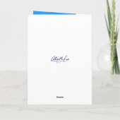 Blauw aquarel kalmte kaart (Achterkant)