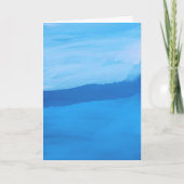 Blauw aquarel kalmte kaart (Voorkant)