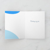 Blauw aquarel kalmte kaart (Binnen)