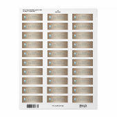 Blauw Aquarel Kerst Bal Retouradres Etiket (Full Sheet)