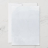 blauw aquarel kruis Doop Kaart (Achterkant)