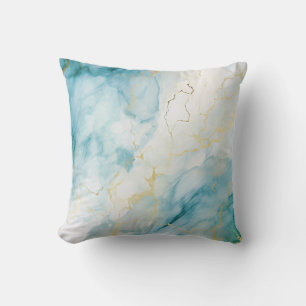 Blauw aquarel kussen
