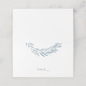 Blauw Aquarel Leaf Element Bruiloft Escort Kaart/ Plaatskaartje (Buitenkant ongevouwen)