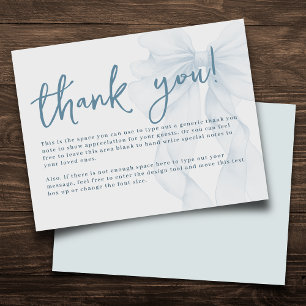 Blauw Aquarel Lint Baby Shower Kaart