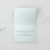 Blauw Aquarel Lint Baby Shower Vouwkaart Bedankkaart (Binnen)