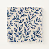 Blauw Aquarel Loof Notebook Notitieboek (Achterkant)