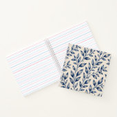 Blauw Aquarel Loof Notebook Notitieboek (Binnen)