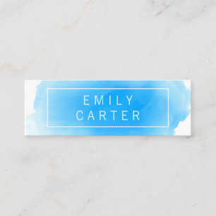 Blauw Aquarel Mini Visitekaartje