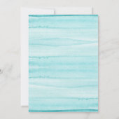 Blauw Aquarel Modern Jongens Doop Uitnodiging (Achterkant)