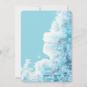 Blauw Aquarel Modern Trouw Uitnodiging (Achterkant)